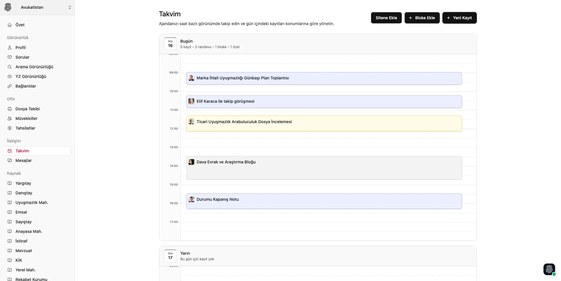 Randevu sistemi ve takvim arayüzü görseli