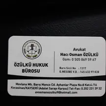 Av. Haci Osman Özülkü profil fotoğrafı 36 - Kocasinan, Kayseri