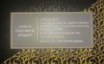 Av. Ömer Musab Sütşurup profil fotoğrafı 6 - Kocasinan, Kayseri