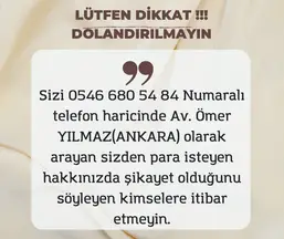 Av. Ömer Yılmaz profil fotoğrafı 3 - Çankaya, Ankara