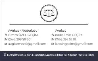 Av. Arb. Gizem Özel Geçim, Kadir Ersin Geçim profil fotoğrafı 4 - Niğde, Niğde