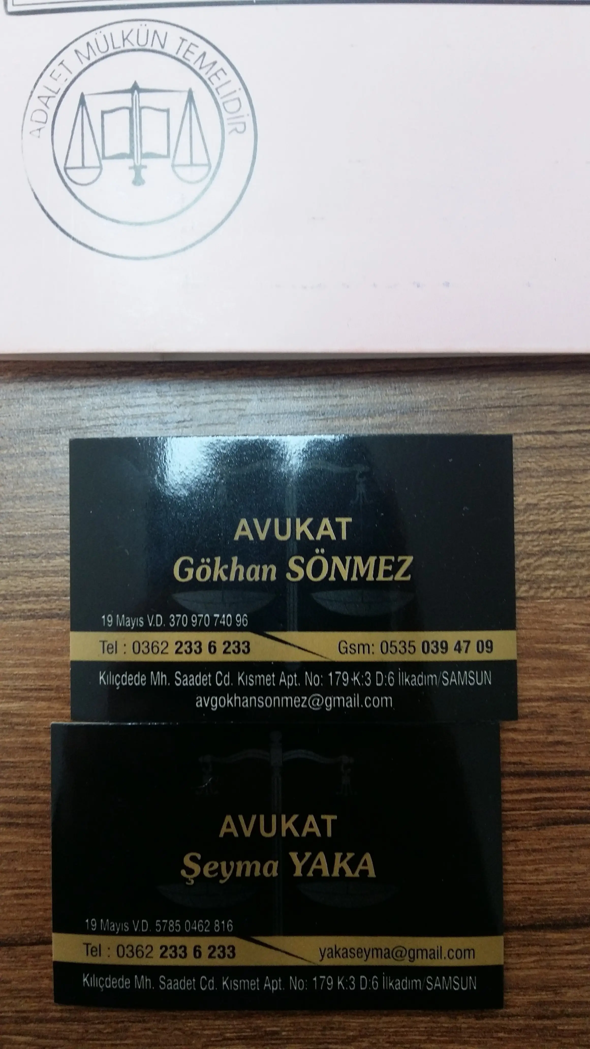 Av. Şeyma Yaka / Av. Gökhan Sönmez Avukatlık Bürosu hukuk bürosu fotoğrafı - İlkadım, Samsun