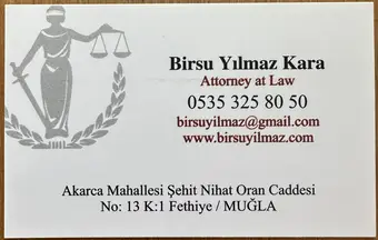 Birsu Yılmaz Kara hukuk bürosu fotoğrafı 10 - Fethiye, Muğla