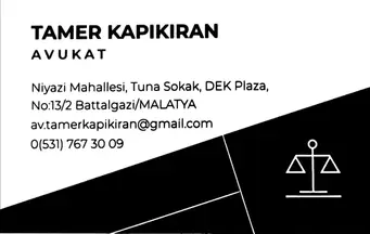 Av. Tamer Kapıkıran profil fotoğrafı 2 - Battalgazi, Malatya