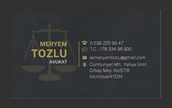 Av. Meryem Tozlu profil fotoğrafı 3 - İncirliova, Aydın