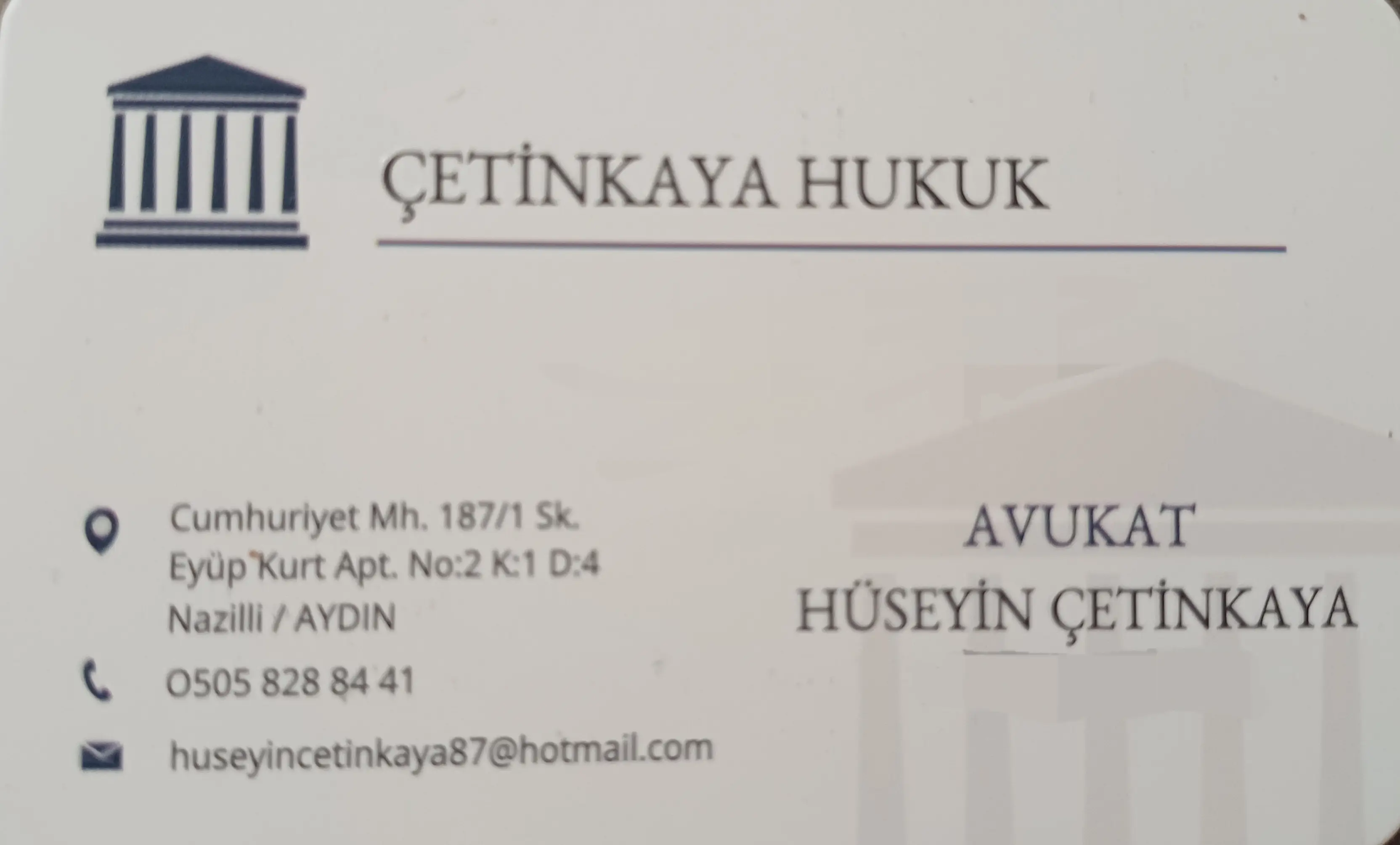 Av. Hüseyin Çetinkaya profil fotoğrafı - Nazilli, Aydın