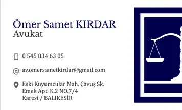 Av. Ömer Samet Kırdar profil fotoğrafı 3 - Balıkesir, Balıkesir