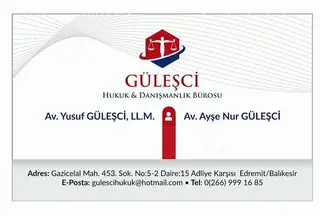 Güleşci Hukuk Ve Danişmanlik hukuk bürosu fotoğrafı 5 - Edremit, Balıkesir