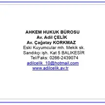 Av. Adil Çelik profil fotoğrafı 5 - Balıkesir, Balıkesir