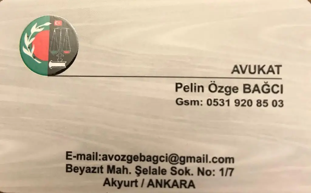 Pelin Özge Bağcı Hukuki Danışmanlık hukuk bürosu fotoğrafı - Akyurt, Ankara