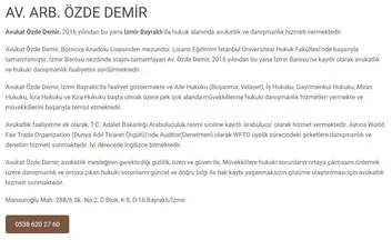 Av. Özde Demir profil fotoğrafı 6 - Bayraklı, İzmir