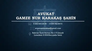Av. Avukat Gamze Nur Karakaş Şahi̇n profil fotoğrafı - Karşıyaka, İzmir