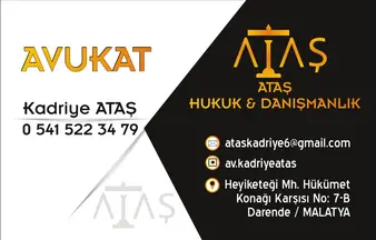 Ataş Hukuk Ve Danişmanlik Bürosu hukuk bürosu fotoğrafı 2 - Darende, Malatya