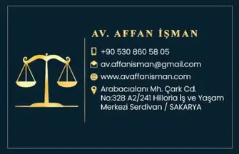 Affan İşman Hukuk & Danışmanlık hukuk bürosu fotoğrafı 3 - Serdivan, Sakarya