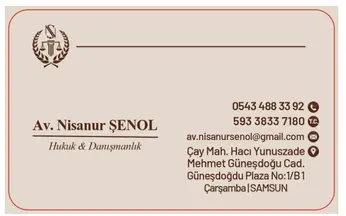 Nisanur Şenol Hukuk & Danışmanlık hukuk bürosu fotoğrafı 7 - Çarşamba, Samsun