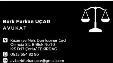 Berk Furkan Uçar - Hukuk & Danışmanlık hukuk bürosu fotoğrafı 3 - Çorlu, Tekirdağ
