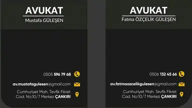 Av. Mustafa Güleşen & Fatma Özçelik Güleşen profil fotoğrafı 7 - Çankırı, Çankırı