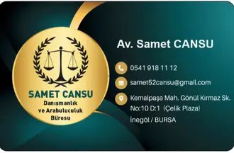 Samet Cansu Hukuk Bürosu hukuk bürosu fotoğrafı 10 - İnegöl, Bursa