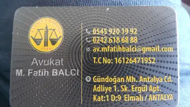 Av. Muhammet Fatih Balci profil fotoğrafı 4 - Elmalı, Antalya