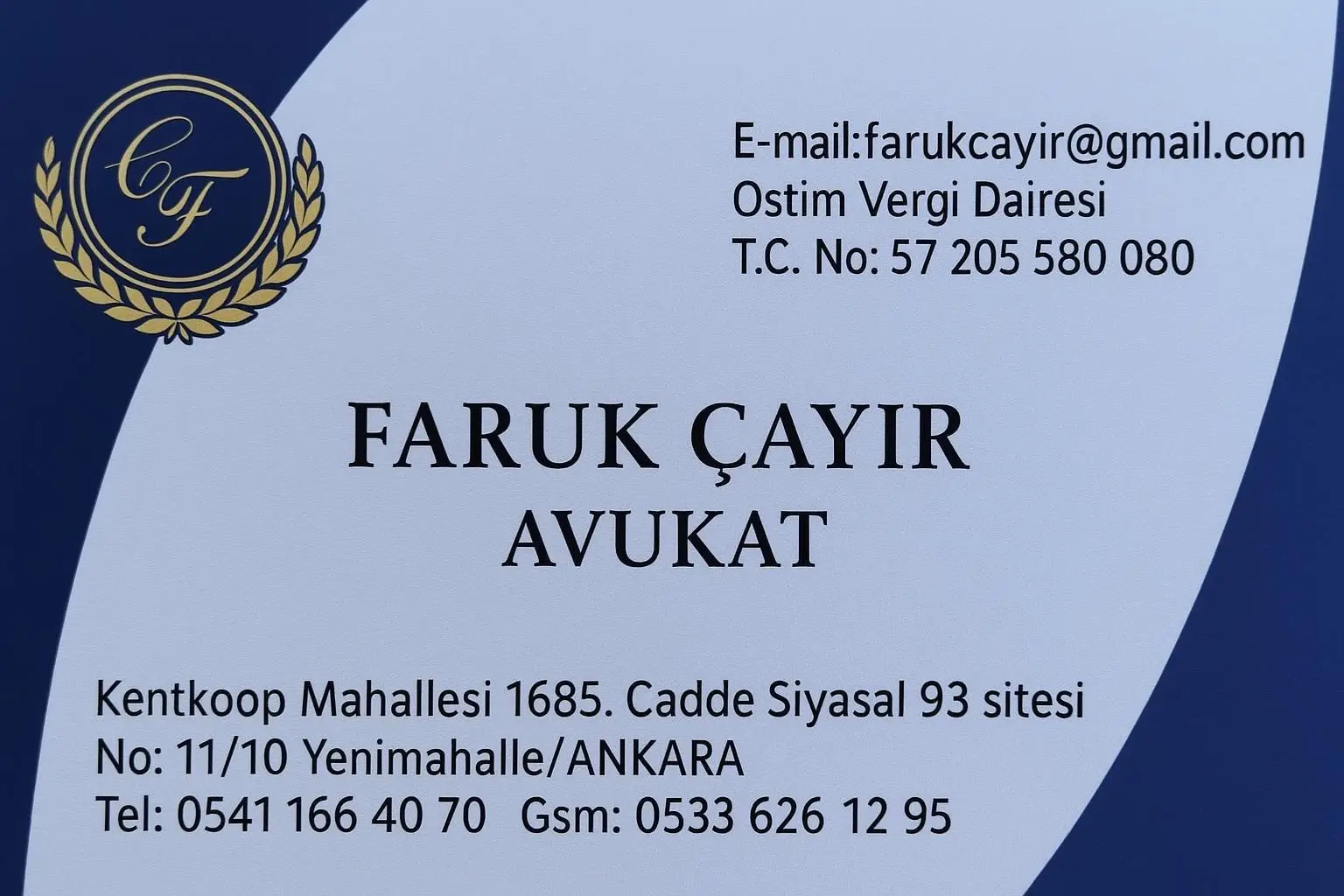Av. Faruk Çayır profil fotoğrafı - Etimesgut, Ankara
