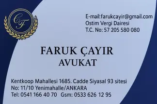 Av. Faruk Çayır profil fotoğrafı - Etimesgut, Ankara
