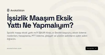 İşsizlik Maaşım Eksik Yattı Ne Yapmalıyım?