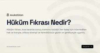 Hüküm Fıkrası Nedir?