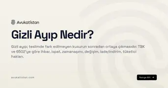 Gizli Ayıp Nedir?
