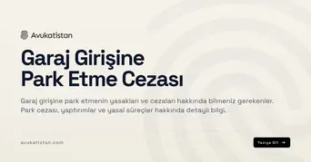 Garaj Girişine Park Etme Cezası