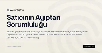 Satıcının Ayıptan Sorumluluğu
