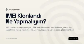 IMEI Klonlandı Ne Yapmalıyım?