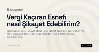 Vergi Kaçıran Esnafı nasıl Şikayet Edebilirim?