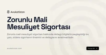 Zorunlu Mali Mesuliyet Sigortası