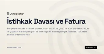 İstihkak Davası ve Fatura
