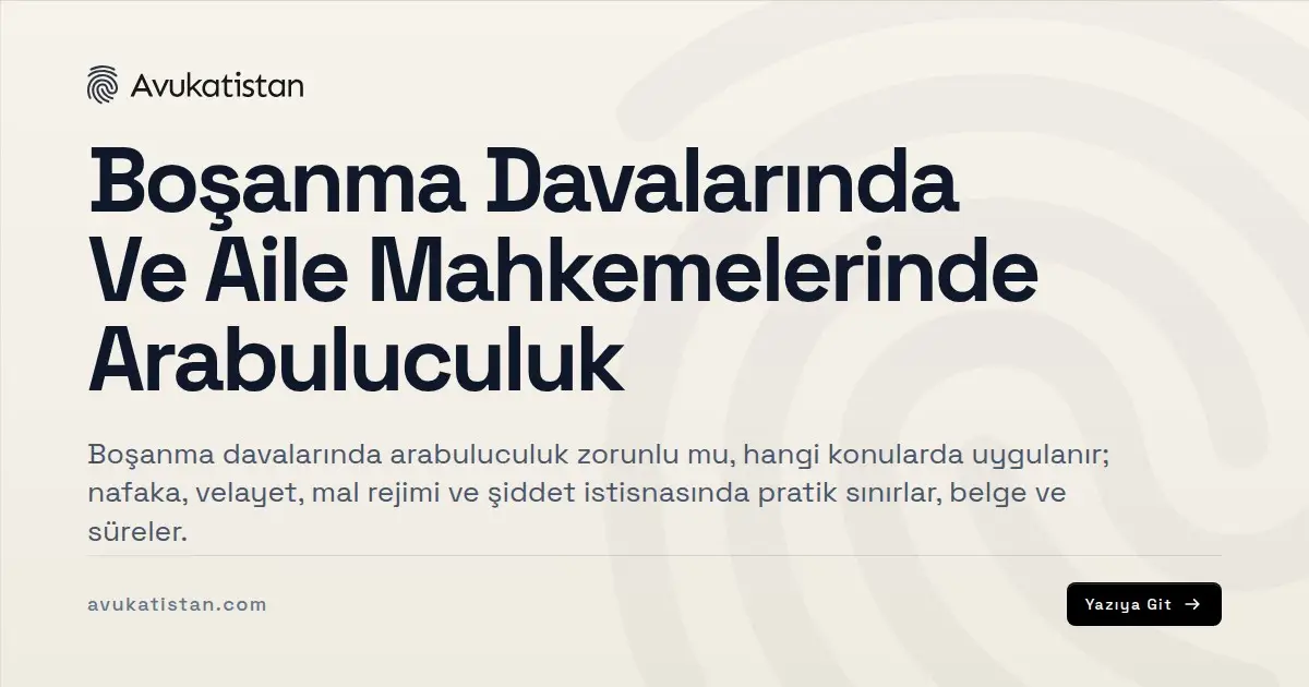 Boşanma Davalarında Ve Aile Mahkemelerinde Arabuluculuk