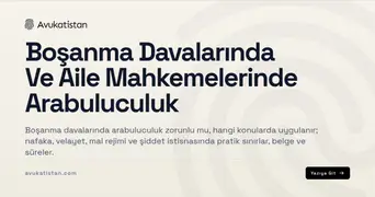 Boşanma Davalarında Ve Aile Mahkemelerinde Arabuluculuk