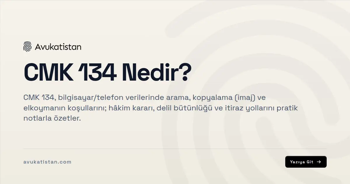 CMK 134 Nedir?