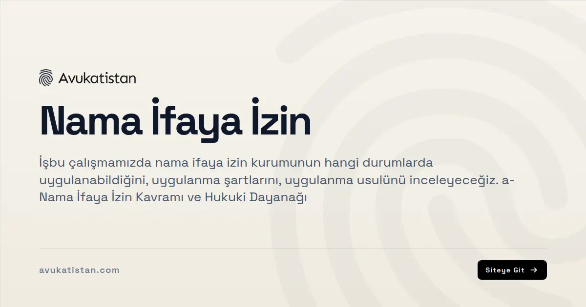 Nama İfaya İzin