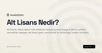 Alt Lisans Nedir?