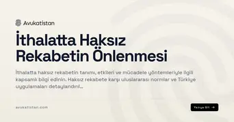 İthalatta Haksız Rekabetin Önlenmesi