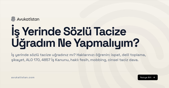 İş Yerinde Sözlü Tacize Uğradım Ne Yapmalıyım?