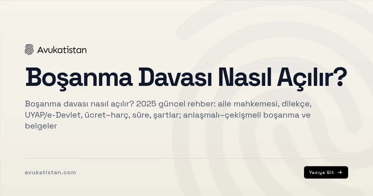 Boşanma Davası Nasıl Açılır?