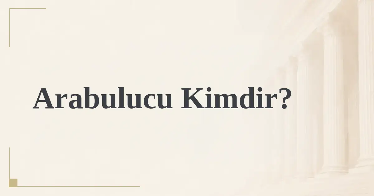 Arabulucu Kimdir?