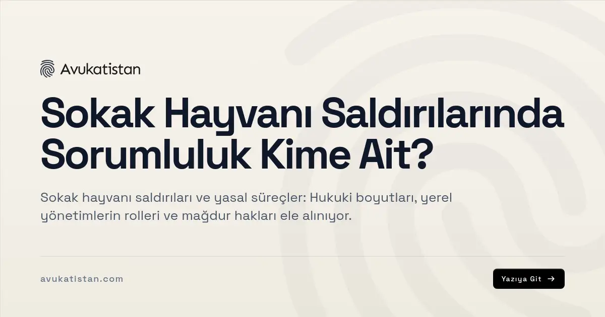 Sokak Hayvanı Saldırılarında Sorumluluk Kime Ait?