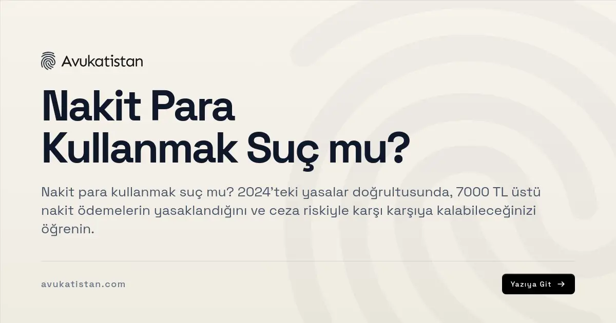 Nakit Para Kullanmak Suç mu?
