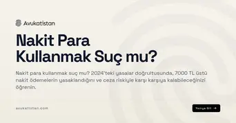 Nakit Para Kullanmak Suç mu?